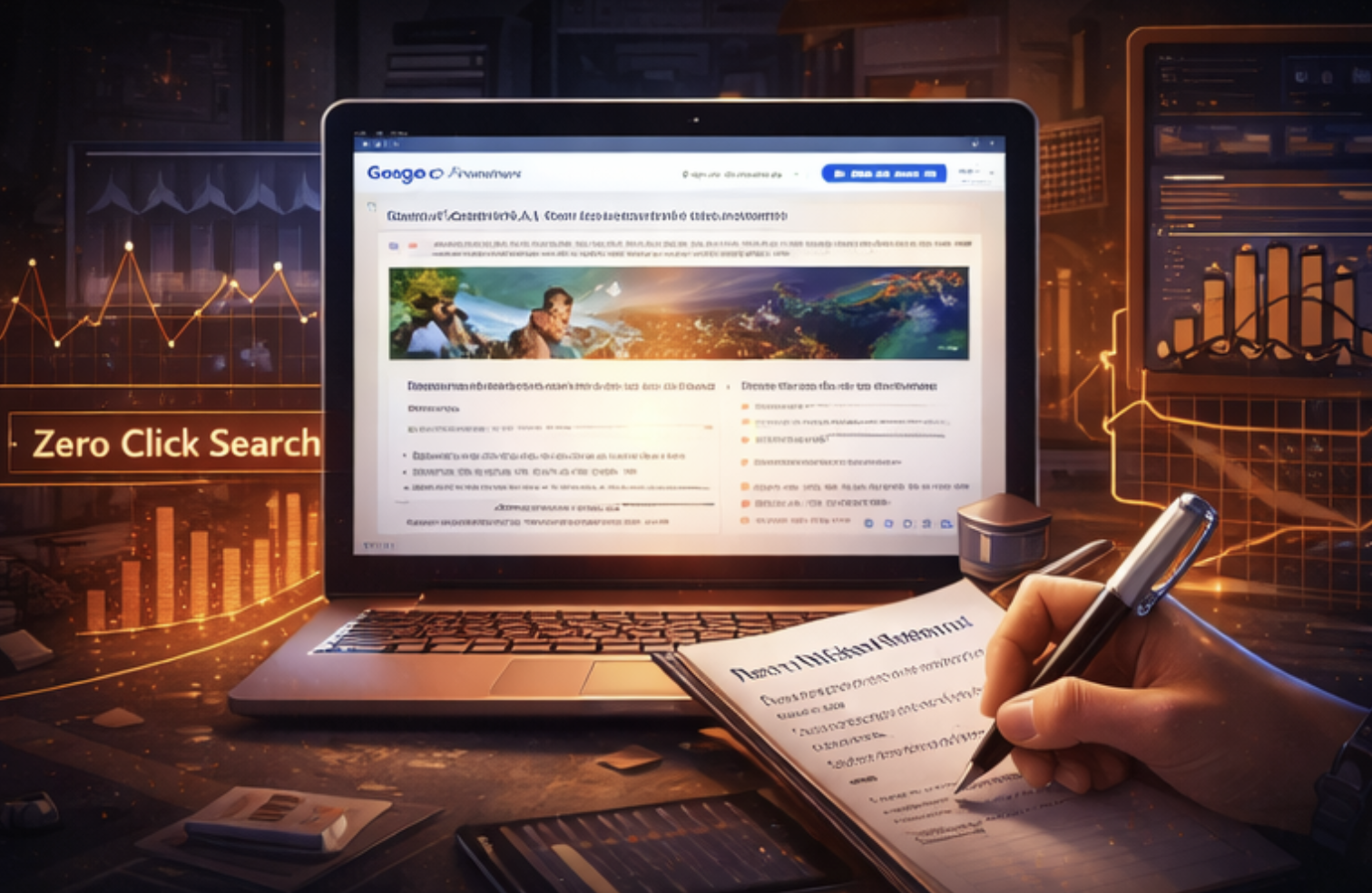Zero click search dominance visualization showing how AI Overviews capture traffic